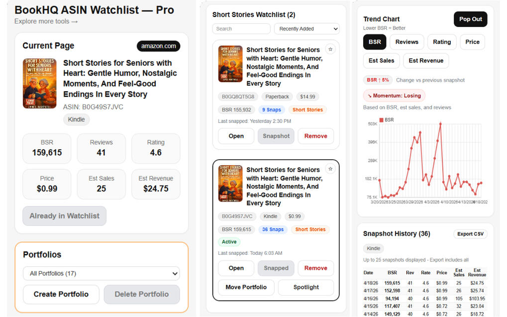 BookHQ ASIN Watchlist